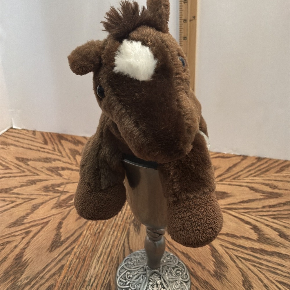 Aurora World Brown Horse‎ Plush Stuffed Animal White Blaze 8 Inch Toy